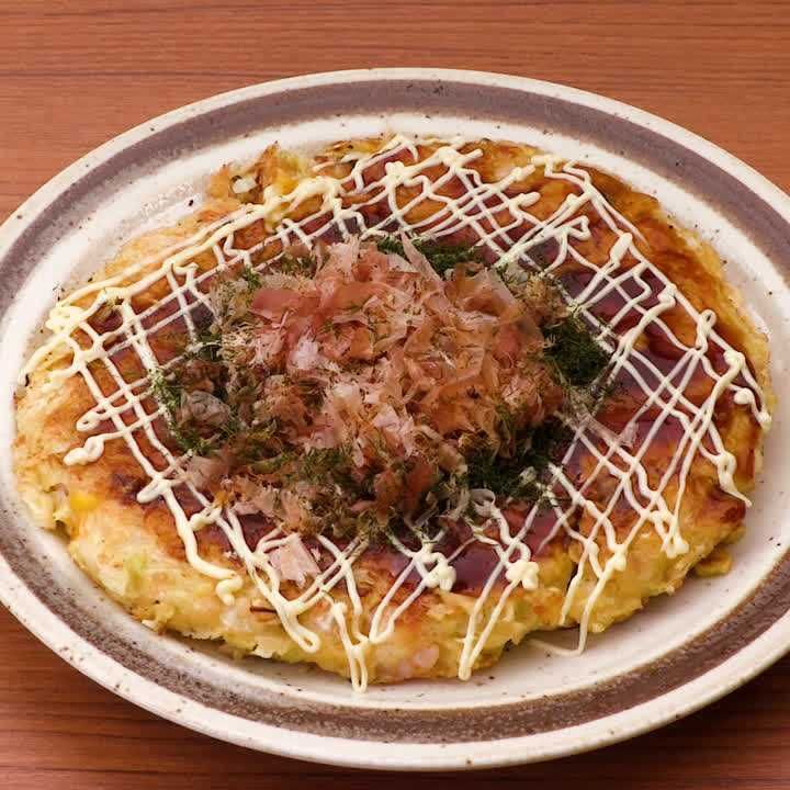 海鮮コーンお好み焼き