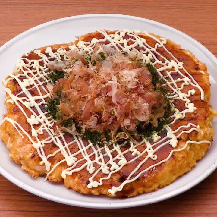 海鮮キムチお好み焼き