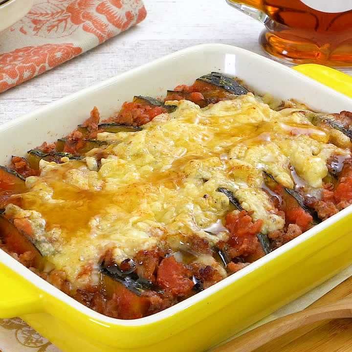 かぼちゃのメープルミートグラタン