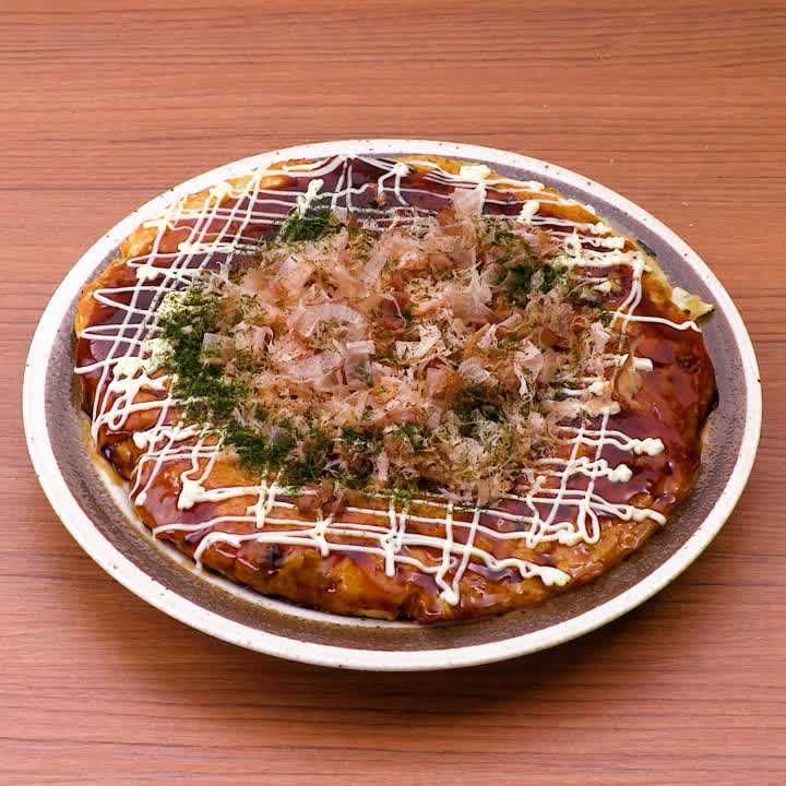 ふんわり海鮮キムチお好み焼き