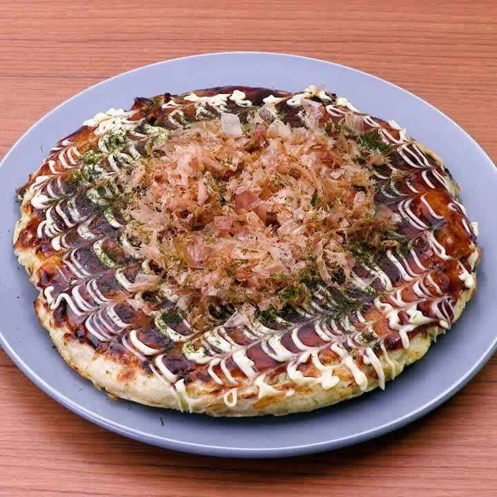 ふんわり海鮮ニラお好み焼き