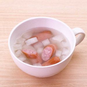 「大根とソーセージのコンソメスープ」のレシピ動画