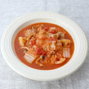 「豚肉と白菜のトマト煮」のレシピ動画