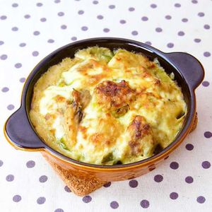 ひき肉と長芋の豆乳みそグラタン