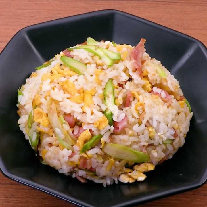 アスパラのチャーハン