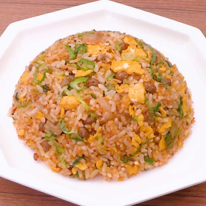 納豆たまごキムチチャーハン