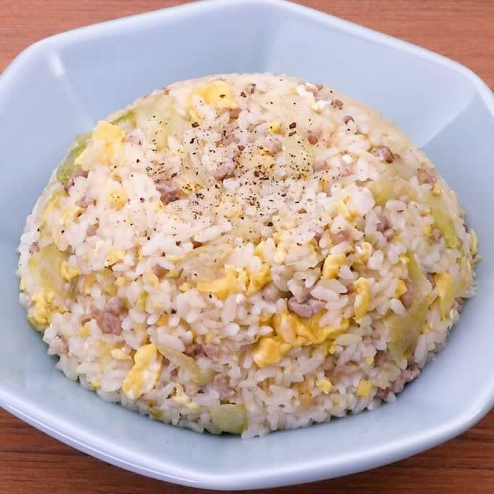 ひき肉レタスチャーハン