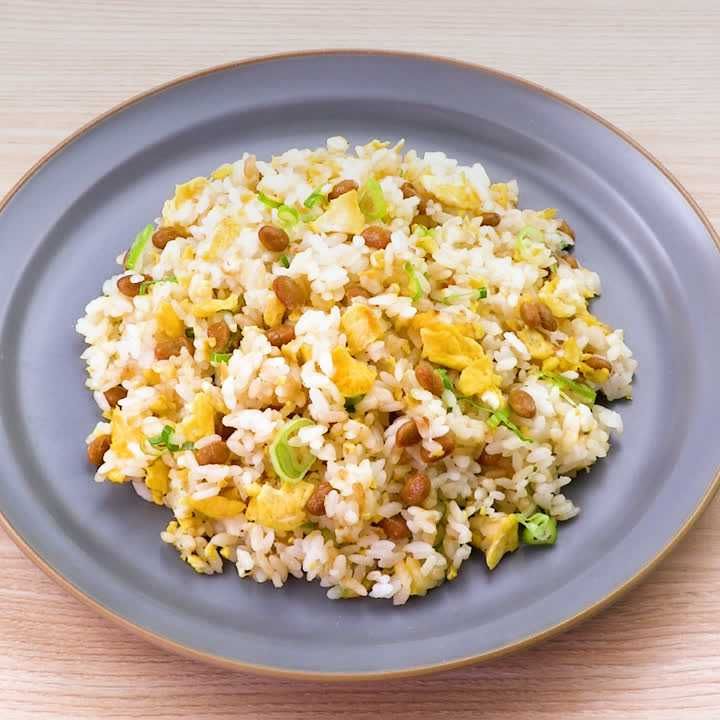 納豆と卵のシンプルチャーハン