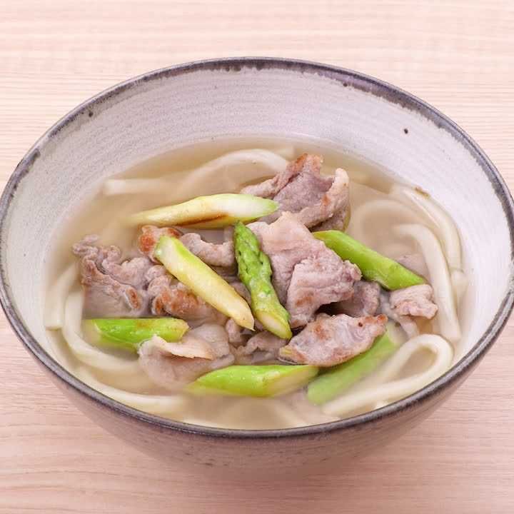 豚肉とアスパラのうどん