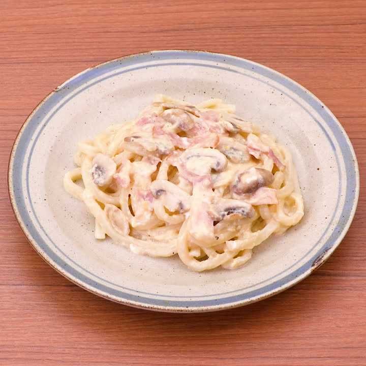 ベーコンマッシュルームうどん