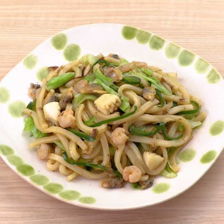 海鮮焼きうどん