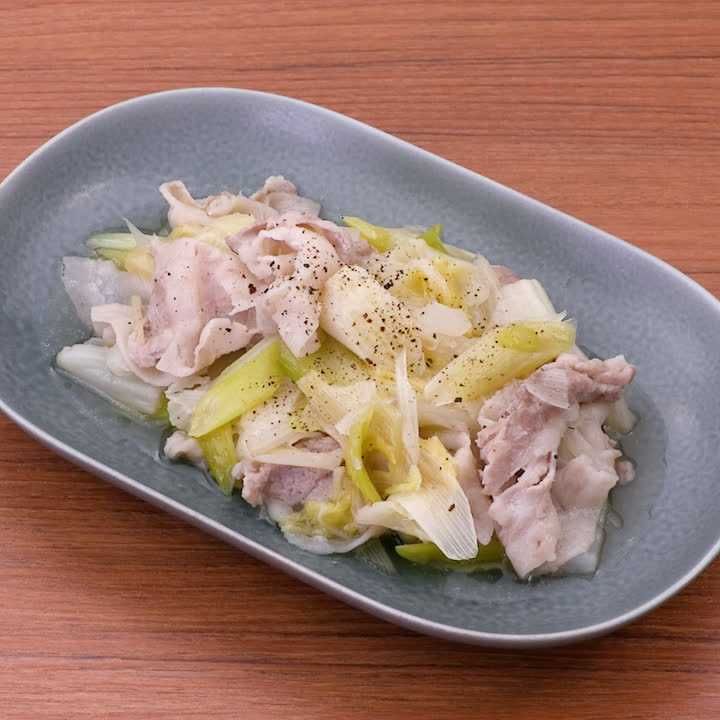白菜と長ねぎの豚バラ煮