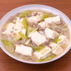 長ねぎと豆腐の炒め煮