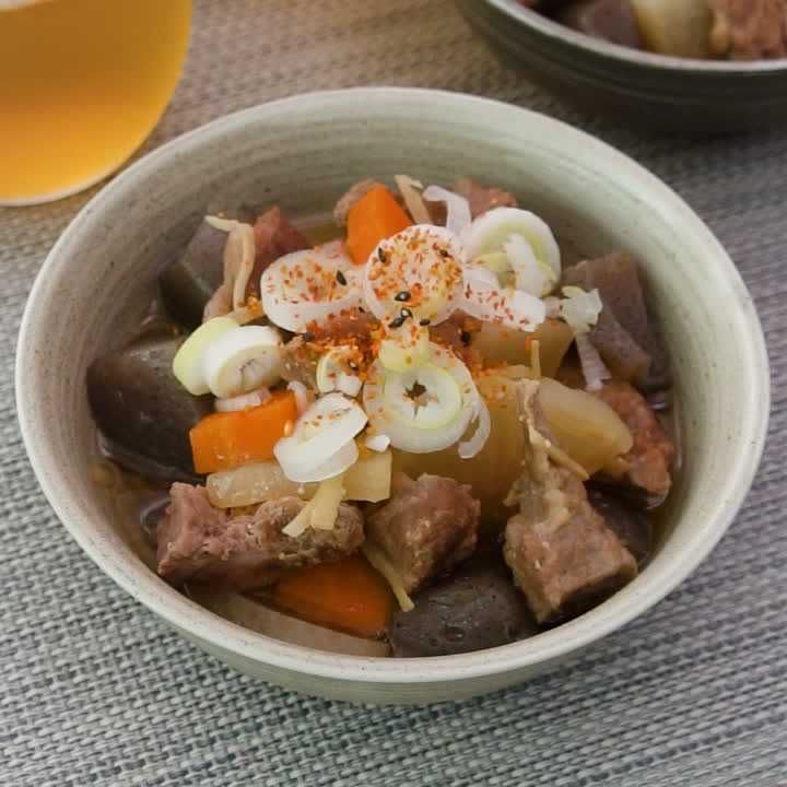 豚ハラミの味噌煮込み