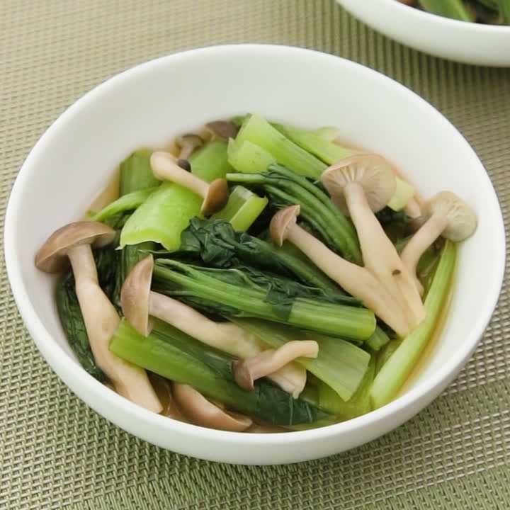 小松菜としめじの煮浸し