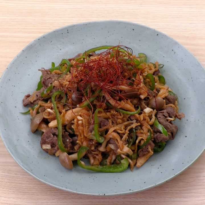 牛肉と切り干し大根のプルコギ風炒め