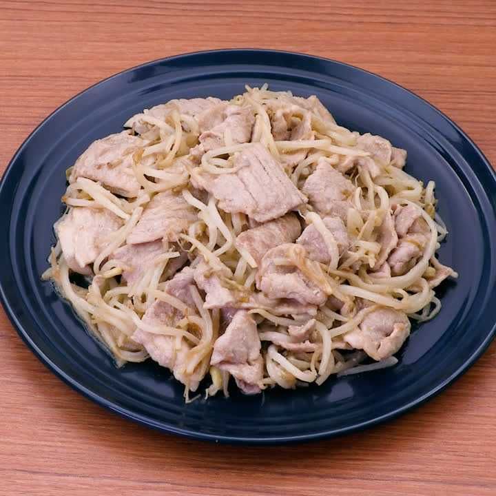 豚肉ともやしのみそマヨ炒め