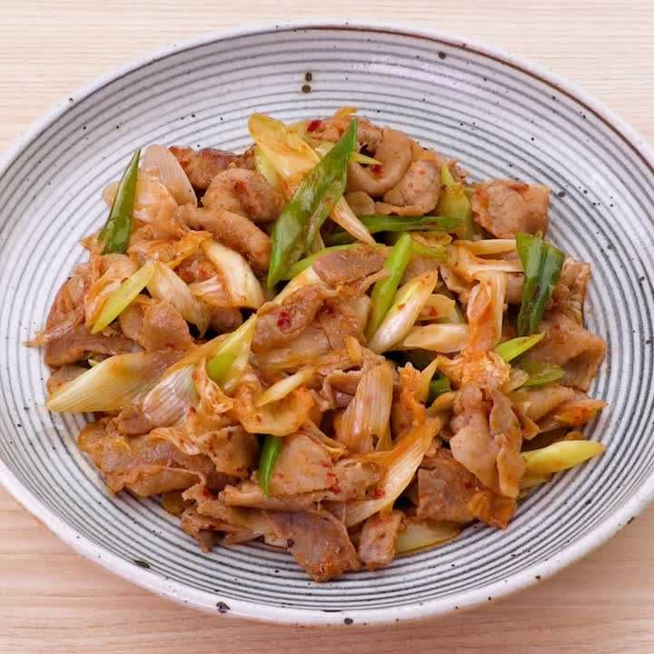 豚キムチ旨みそ炒め