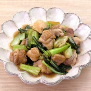 鶏肉とチンゲン菜の甘酢炒め