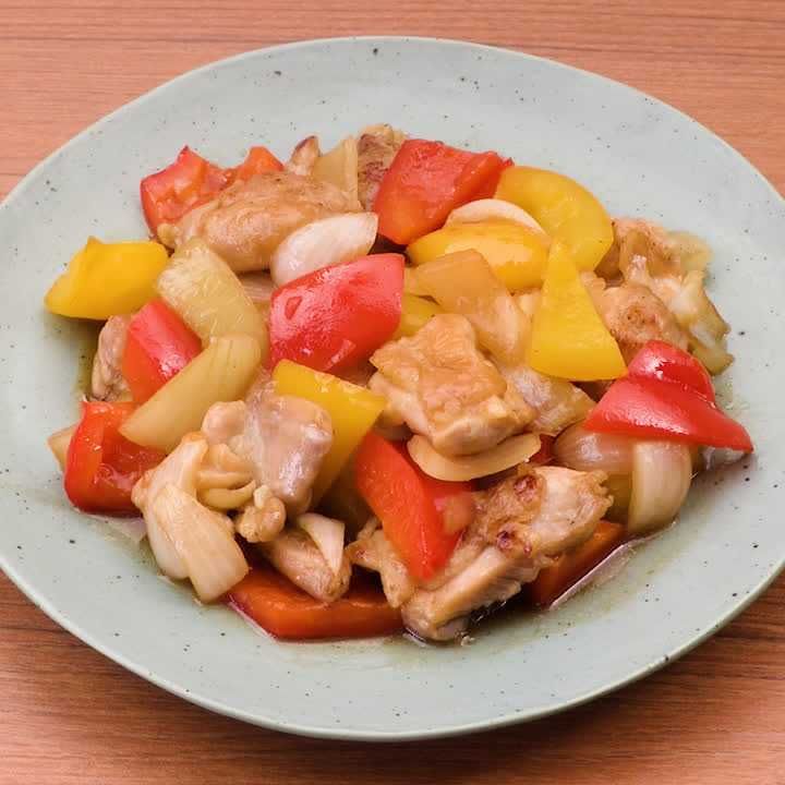 鶏肉とパプリカの甘酢炒め