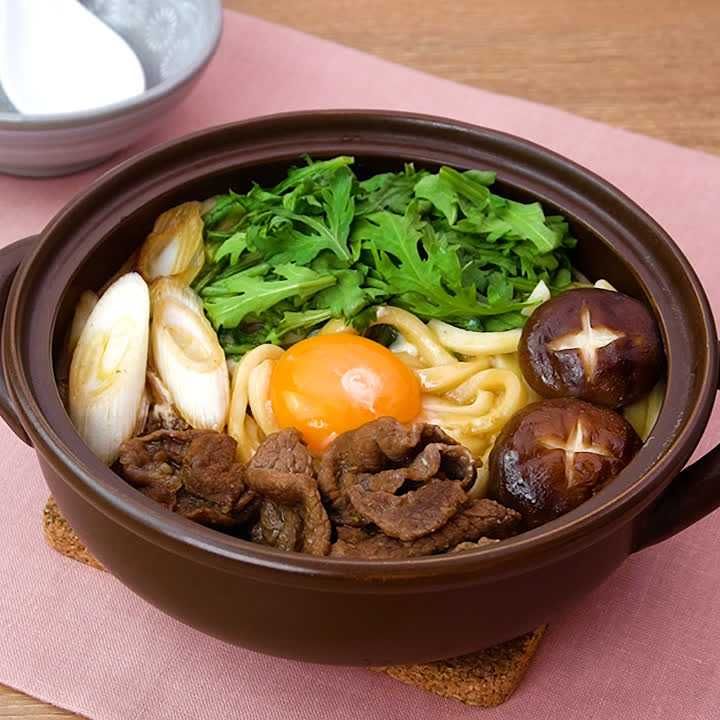 すき焼き風うどん
