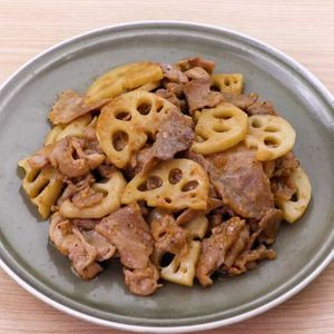 豚肉とれんこんの味噌炒め