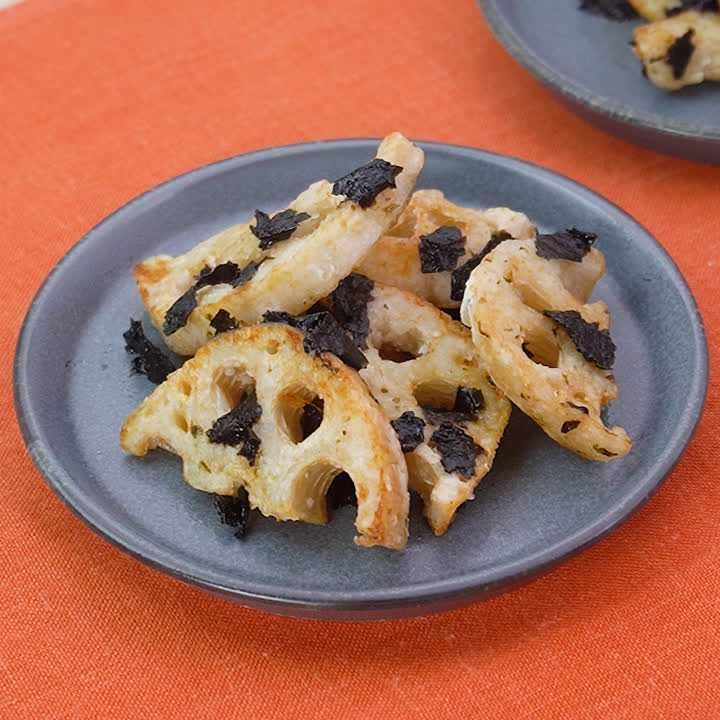 簡単万能ダレ 揚げれんこんののり和えのレシピ動画 作り方 Delish Kitchen