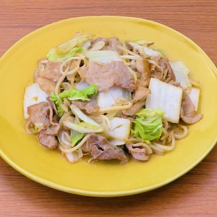 豚こま白菜の味噌炒め