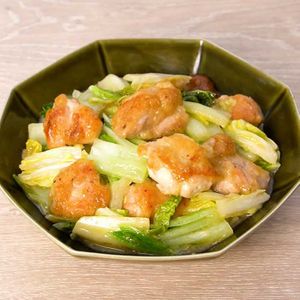 「鶏肉と白菜のポン酢マヨ炒め」のレシピ動画