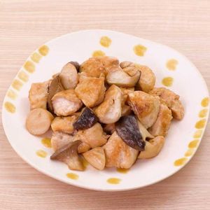鶏肉とエリンギのポン酢マヨ炒め
