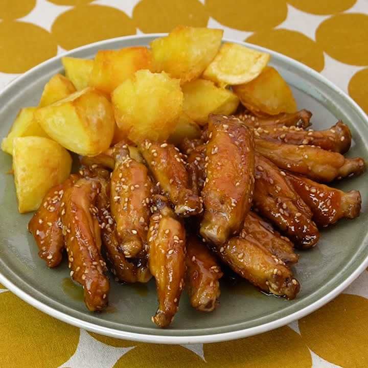 手羽中の甘辛焼き