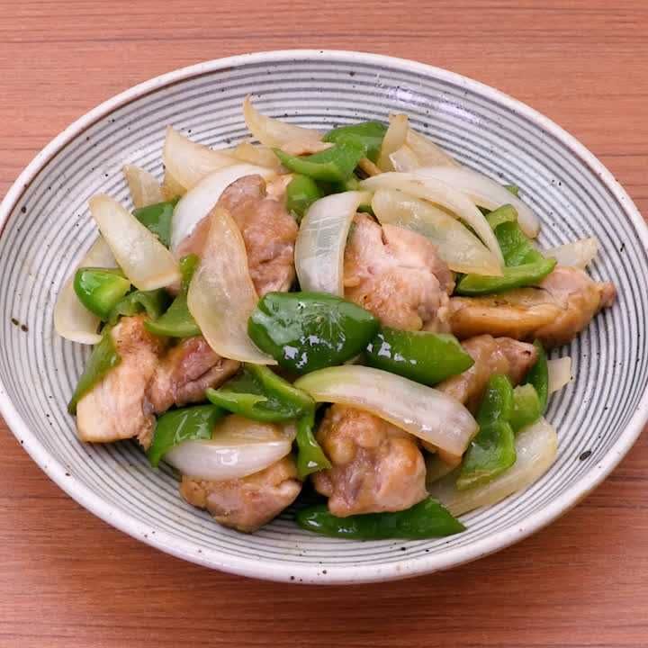 鶏もも肉とピーマンのポン酢炒め