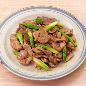 豚肉とアスパラの甘辛炒め