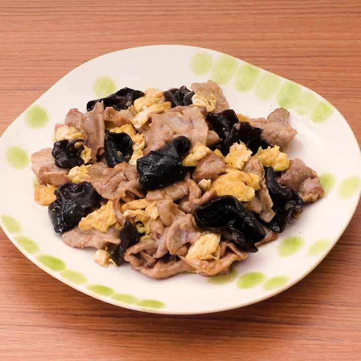 豚肉ときくらげのオイスター炒め