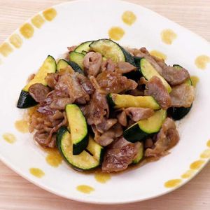 豚肉とズッキーニの甘辛炒め