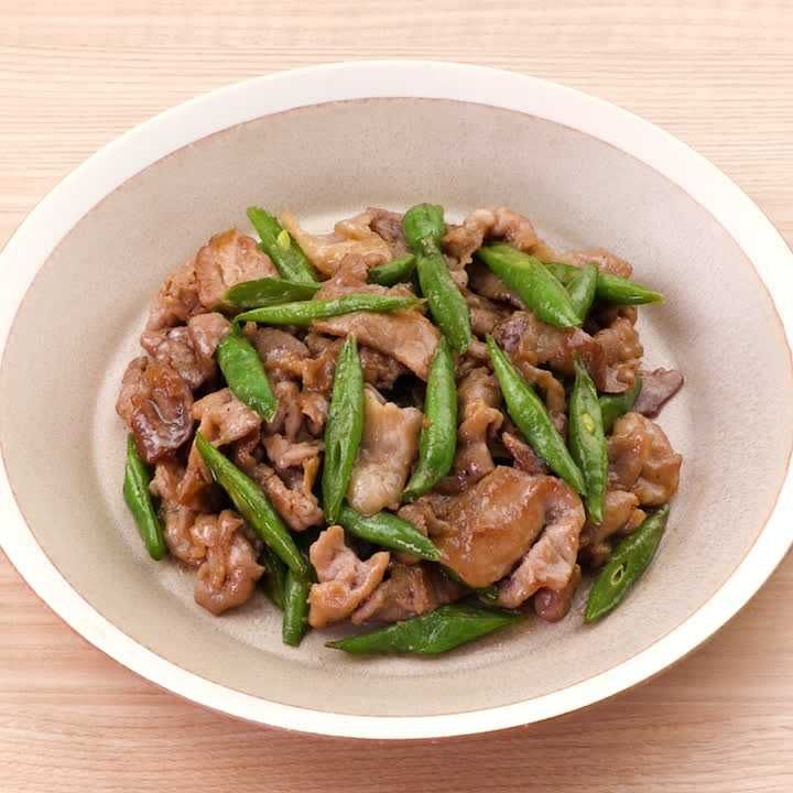 豚肉といんげんの甘辛炒め