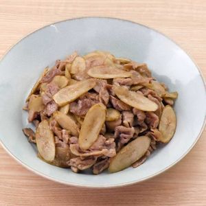 「豚肉とごぼうの甘辛炒め」のレシピ動画