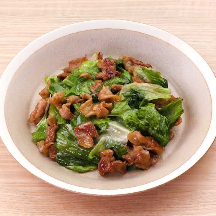 さっと炒めて作る♪ 豚肉とレタスの甘辛炒めのレシピ動画・作り方 | デリッシュキッチン