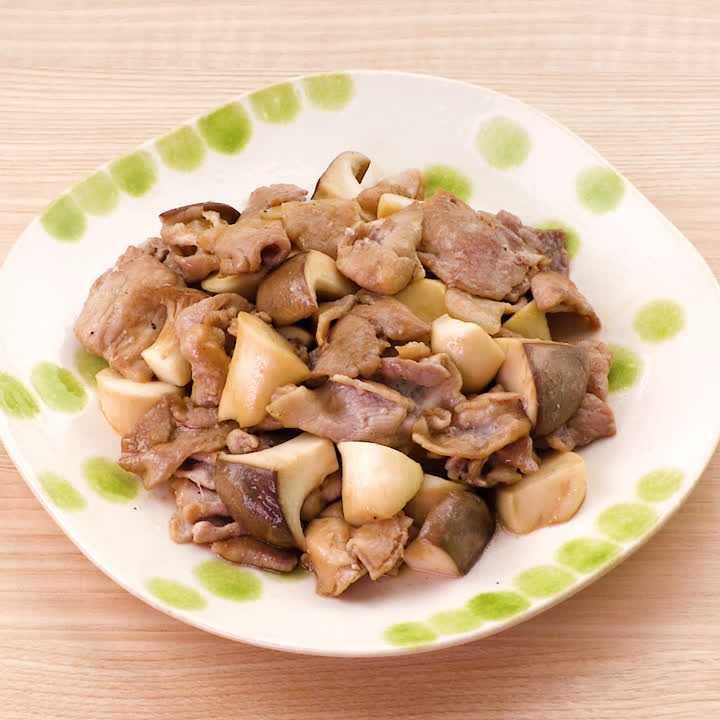 豚肉とエリンギのポン酢炒め
