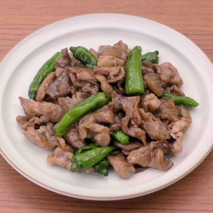豚肉とししとうの甘辛炒め