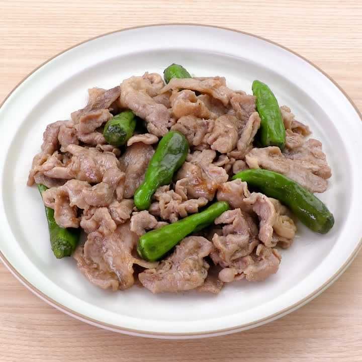 豚肉とししとうのポン酢炒め