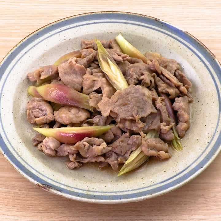 豚肉とみょうがのポン酢炒め