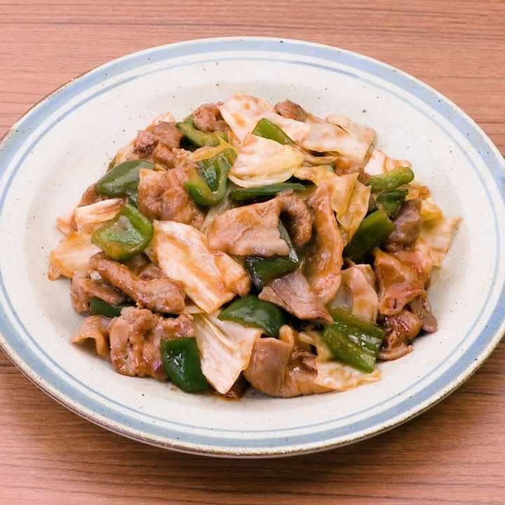 豚こまキャベツのケチャップ炒め