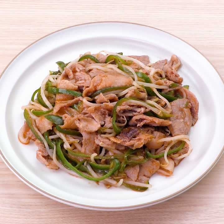 豚こまともやしのケチャップ炒め