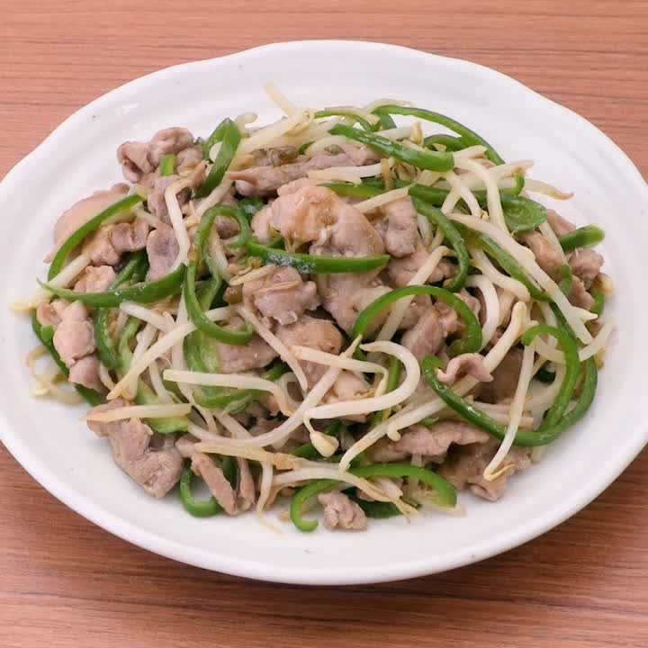 豚こまともやしのポン酢炒め