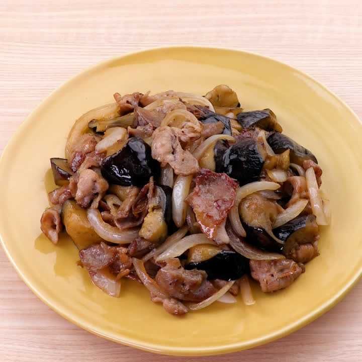 豚こまなすの甘辛炒め