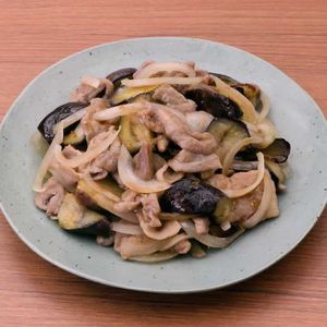 豚こまなすのポン酢炒め