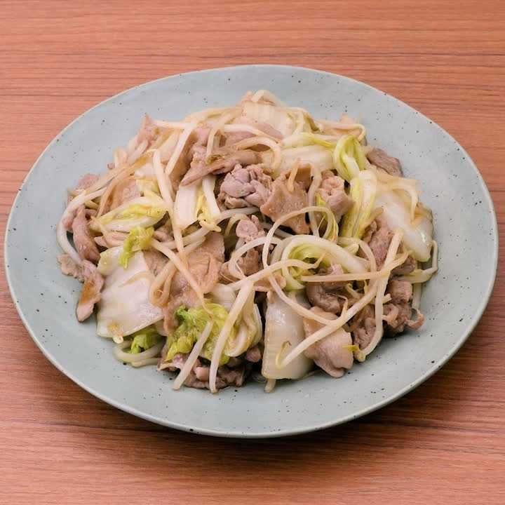 豚こま白菜のポン酢炒め