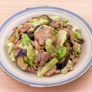 「豚肉とキャベツとなすのポン酢炒め」のレシピ動画