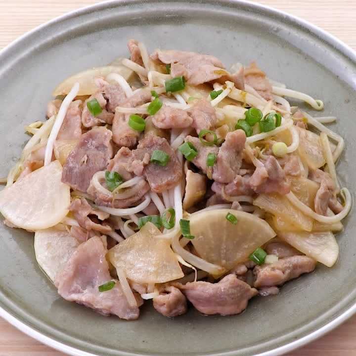 豚こまと大根の甘辛炒め
